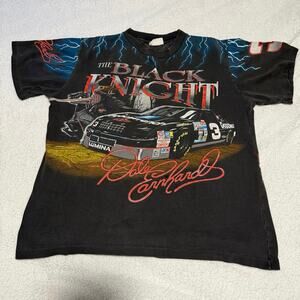 Vintage 90s Dale Earnhardt "The Black Knight" All-Over Print T-Shirt